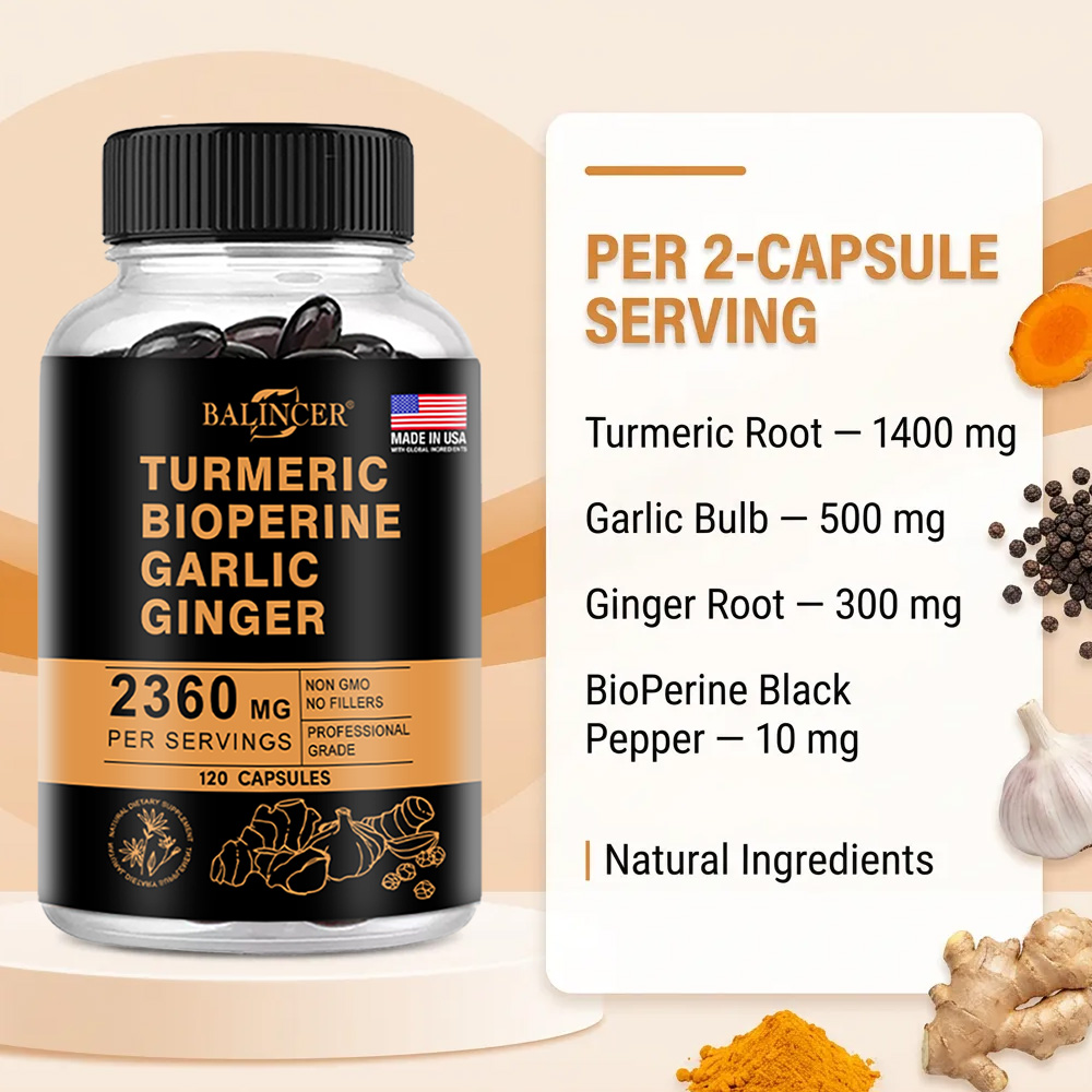 Turmeric Ginger Capsules 2360m - đánh giá và giá Turmeric Curcumin Capsule