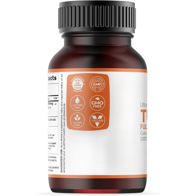 Turmeric Capsules 1000mg Conta - đánh giá và giá Turmeric Curcumin Capsule