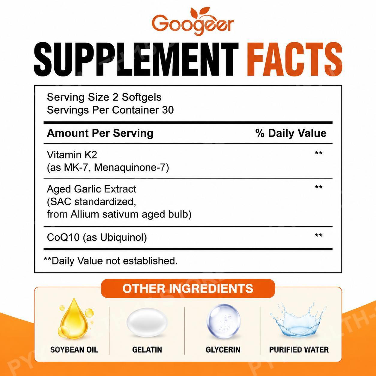 Googeer Aged Odorless Garlic S - đánh giá và giá Coq10 Ubiquinol Softgel