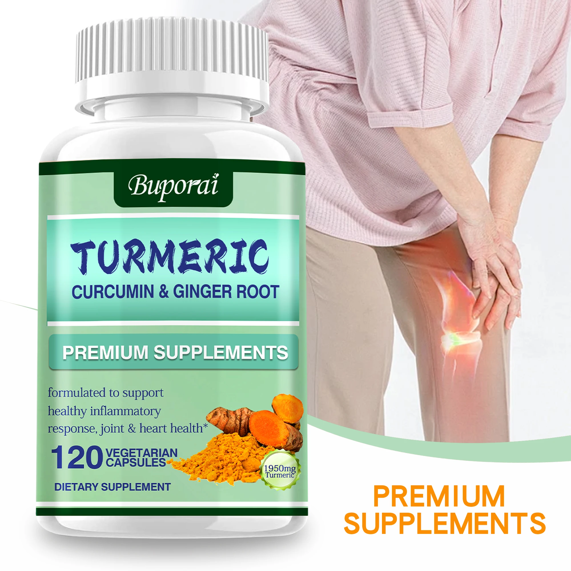 Turmeric Curcumin + Ginger Roo - đánh giá và giá Turmeric Curcumin Capsule