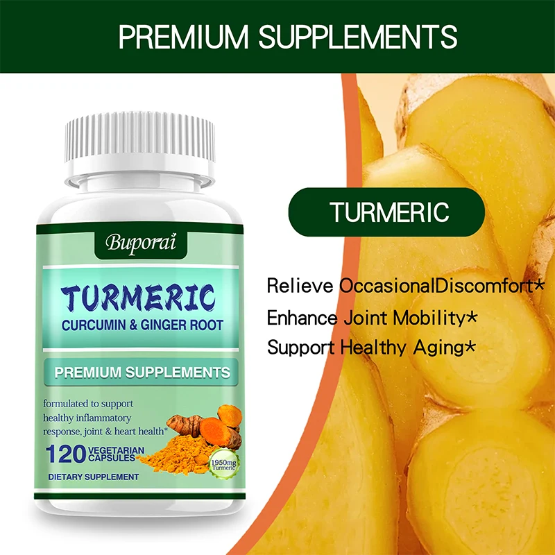 Turmeric Curcumin + Ginger Roo - đánh giá và giá Turmeric Curcumin Capsule